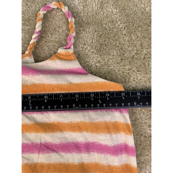 Decree Womens Tank Top Size Medium Pink Orange Striped Y2K Vintage C797 - Picture 5 of 7